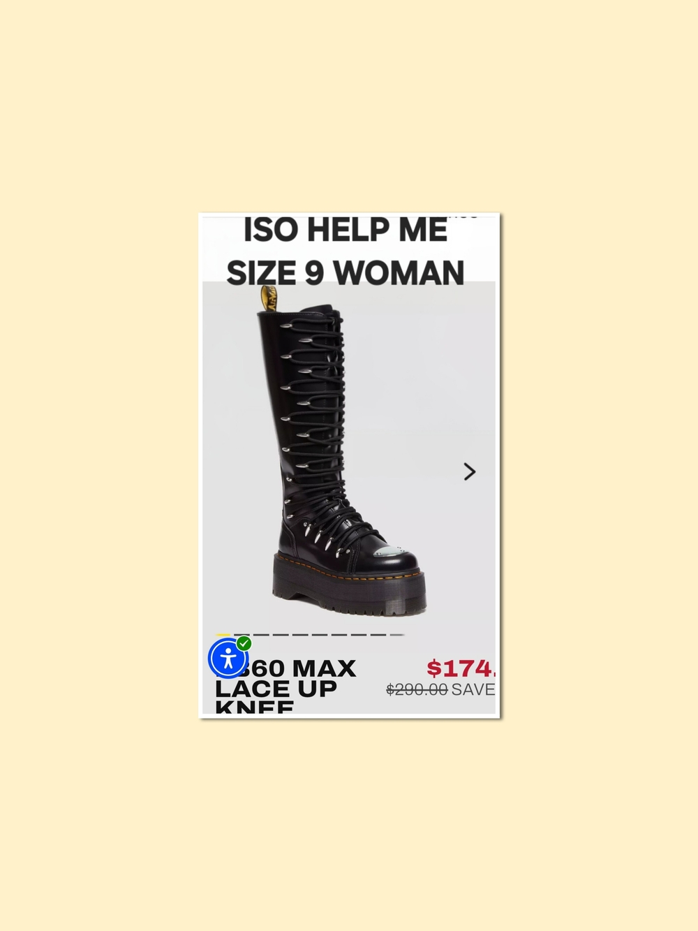 Black Knee-High Lace-Up Platform Boot
